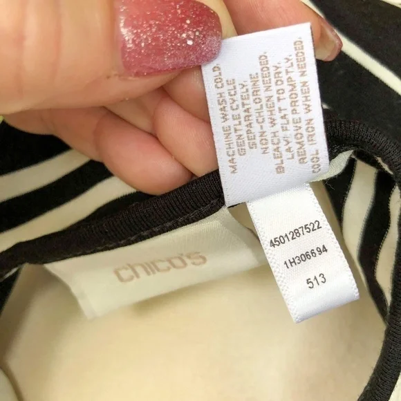 🎉Chicos Black & White Striped Maxi Tank Dress - Picture 6 of 6